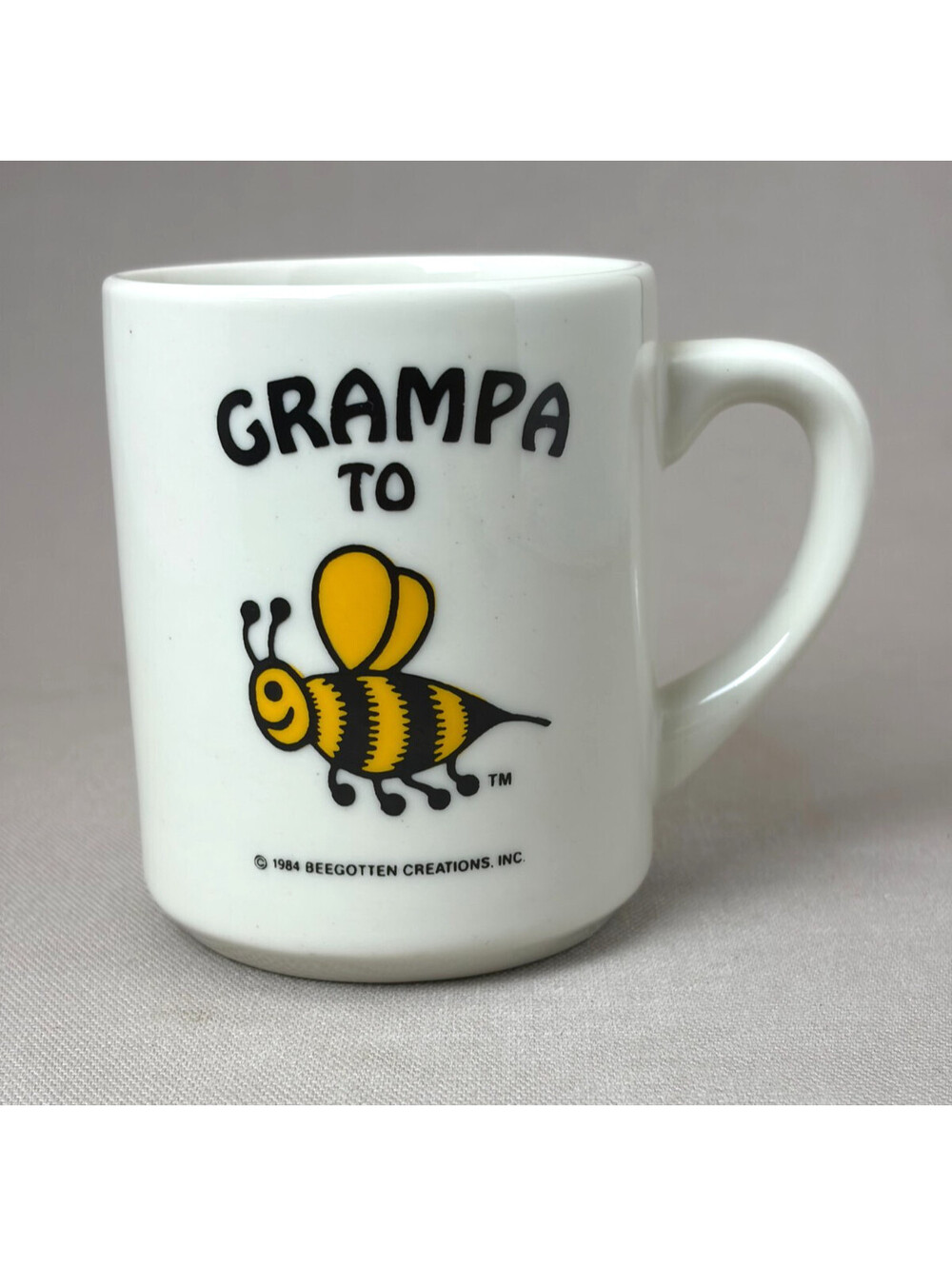 Vintage 1984 Grampa To Bee Coffee Mug Beegotten Creations Grandpa Baby Reveal Cu